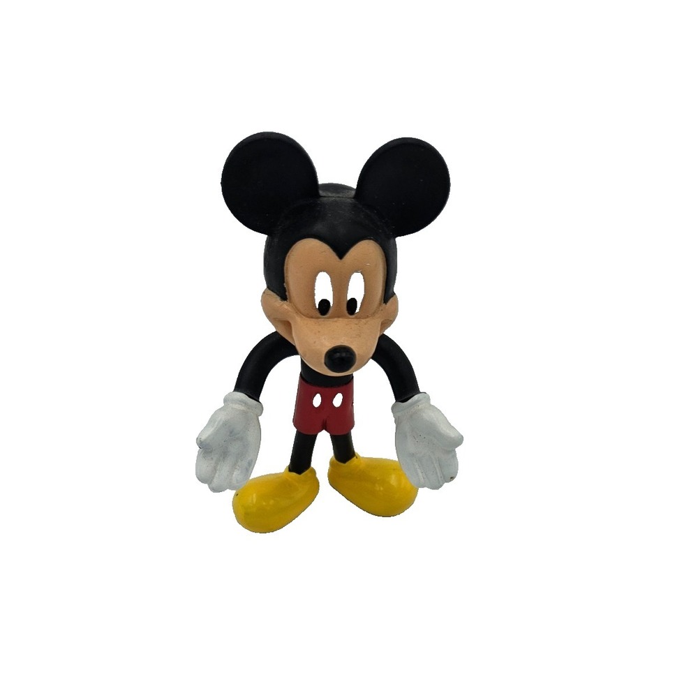 Vintage Mickey Mouse Bendable PVC Figure Walt Disney World Resort 4 Inch Toy